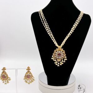 Regal Ruby Pendant Set