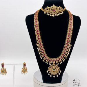 Raashi - Majesty Ruby Bridal Necklace Set