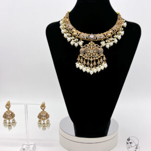 Elegant Antique Pearl Necklace Set