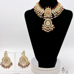 Royal Ruby Kundan Necklace Set