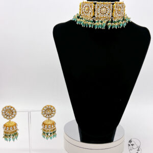 Tanisha - Magnificent Semi Bridal Kundan Choker Set