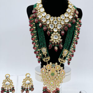 Divya - Exquisite Meenakari Kundan Bridal Necklace Set