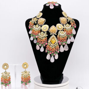 Safiya - Mesmerizing Polki Kundan Bridal Necklace Set
