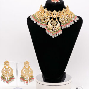 Huda - Enchanting Meenakari Kundan Bridal Necklace Set