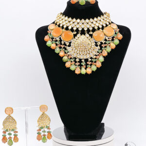 Jawhara - Alluring Meenakari Kundan Bridal Necklace Set