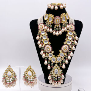 Jasira - Refined Meenakari Kundan Bridal Necklace Set