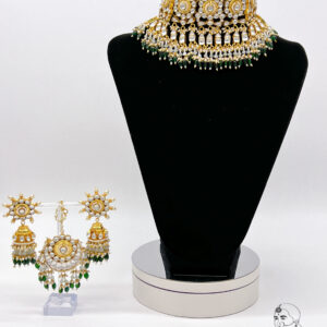 Himani - Richly embellished Pachi Kundan Bridal Necklace Set