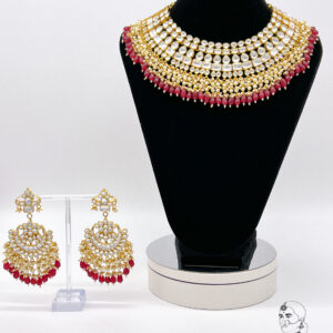 Navya - Fairytale-like Pachi Kundan Bridal Necklace Set