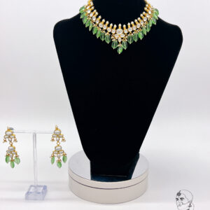 Light Green Meenakari Necklace Set