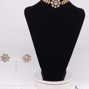 Floral Kundan Choker Necklace Set