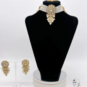 Luxury White Pearl Choker Set