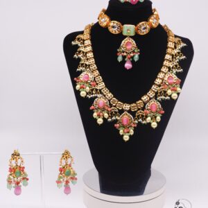 Lakshmi - Whimsical Kundan Bridal Necklace Set