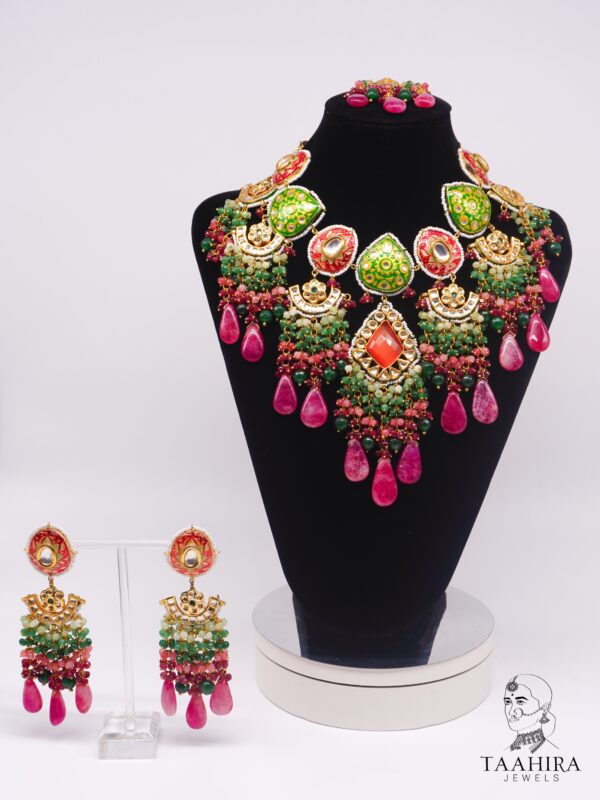 Zoya - Pearlescent Bridal Necklace Set