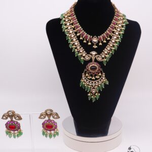 Parisa - Glamorous Kundan Bridal Necklace Set