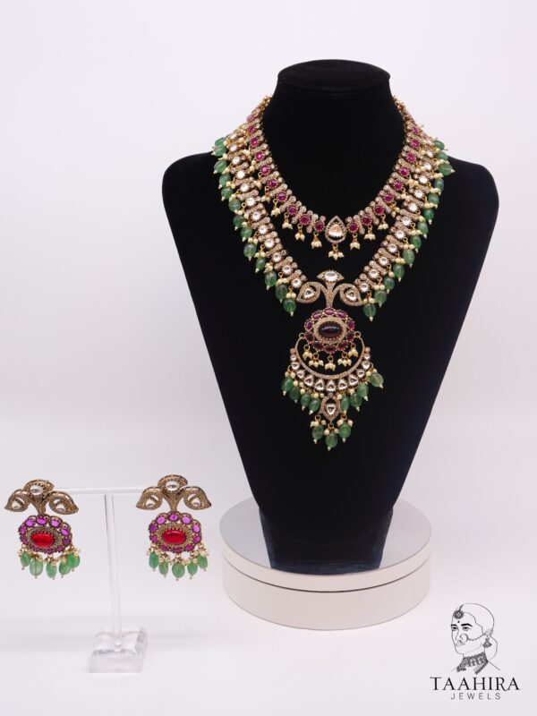 Parisa - Glamorous Kundan Bridal Necklace Set